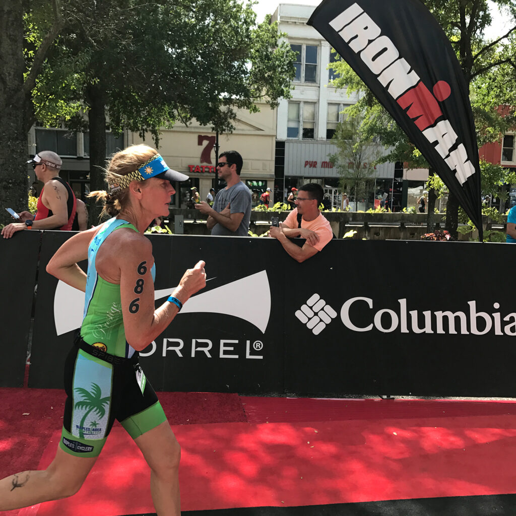 Triathlon Coaching with Laurie Rose approaching the finish line