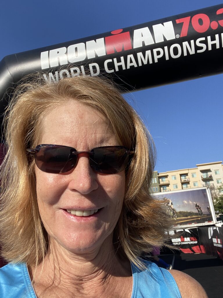 Triathlon Coach Laurie Rose at the Ironman 70.3 World Championship race.